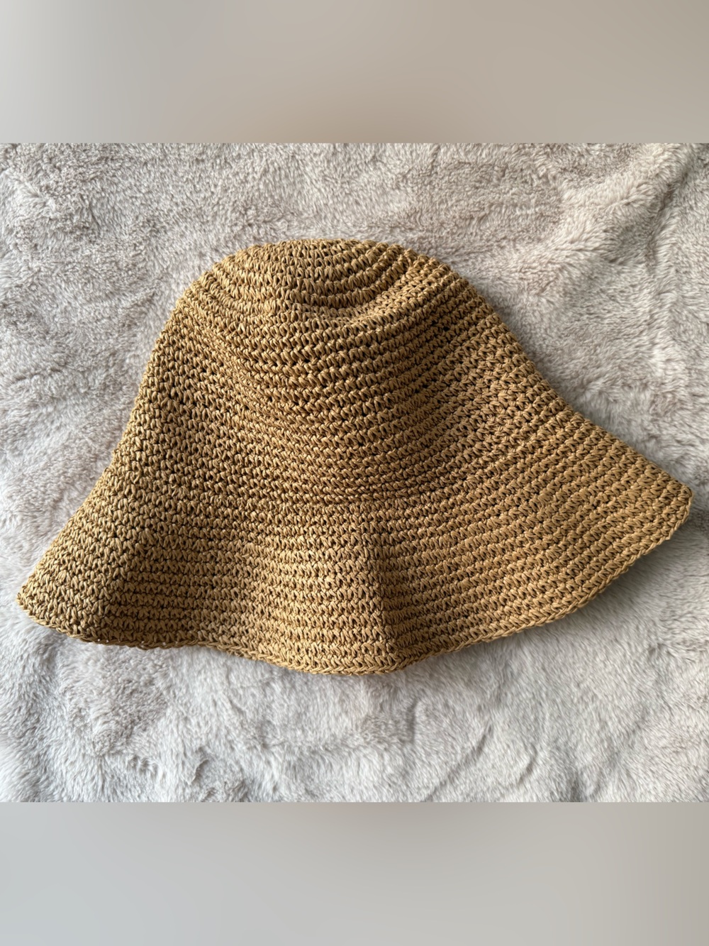 NWT Madewell Lantern Straw Hat Golden Khaki Size S/M - Picture 2 of 7